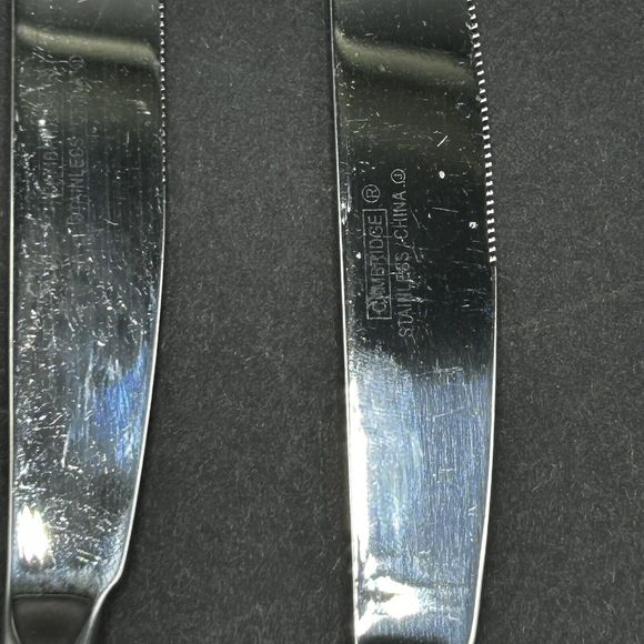 Cambridge Rachel Stainless Flatware Glossy Wide Slant Tip 10 Piece Mixed Lot - Picture 12 of 13